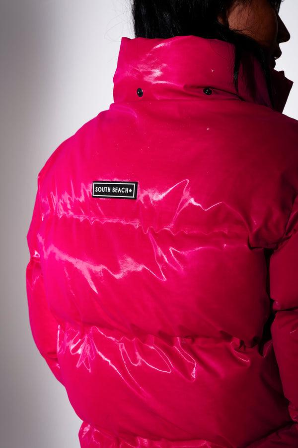 South Beach Chalet Padded Jacket In Bright Pink