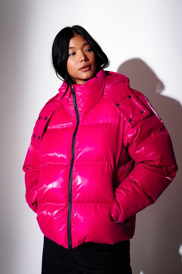 south beach Chalet Padded Jacket in Bright Pink