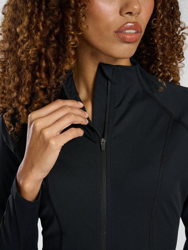 South Beach Chisel Zip Top In Black