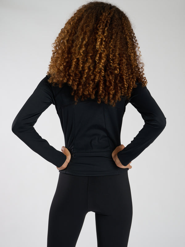 South Beach Chisel Zip Top In Black