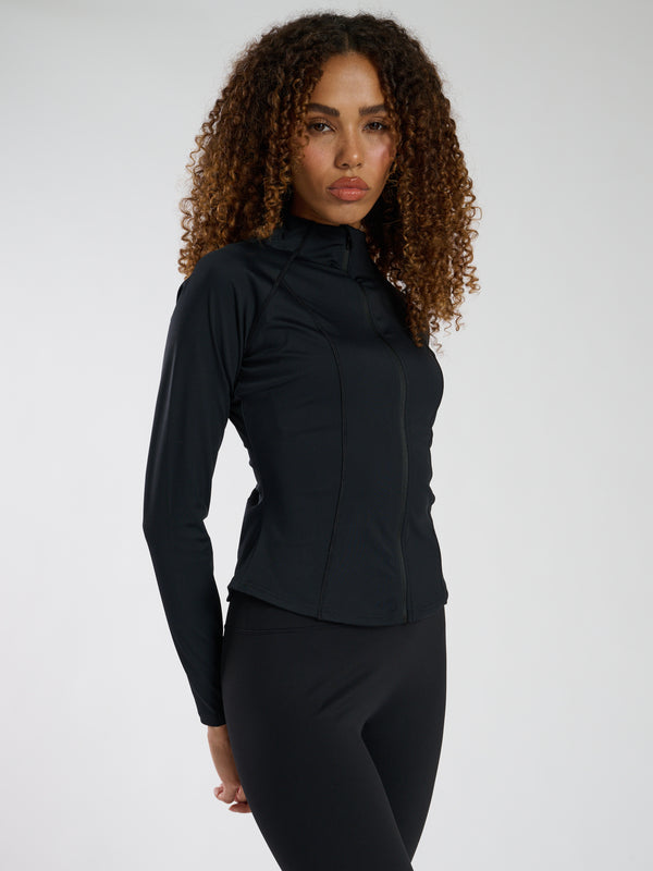 south beach Chisel Zip Top in Black