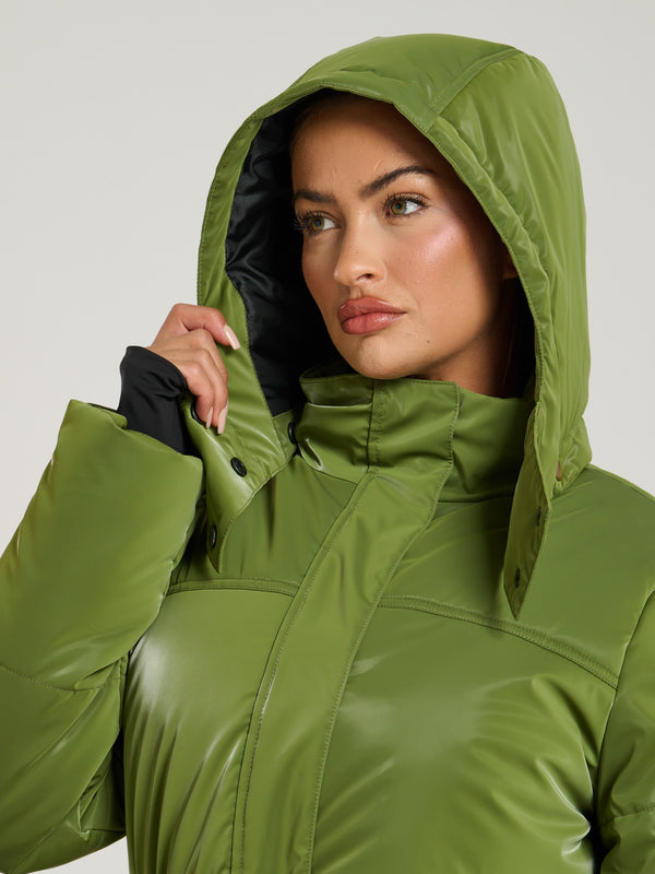 South Beach Cloud Padded Jacket In Green