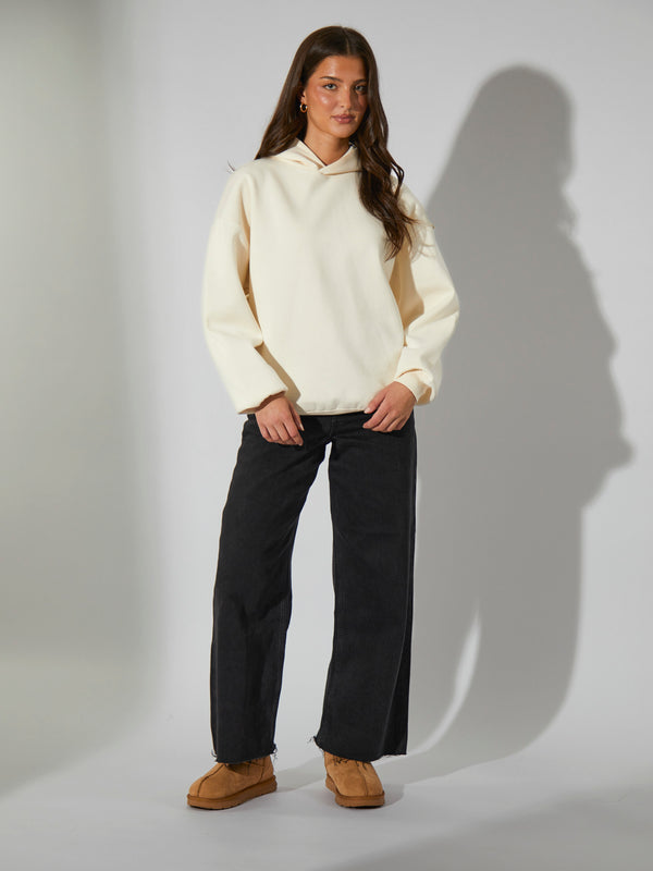 South Beach Core Hoodie In Cream