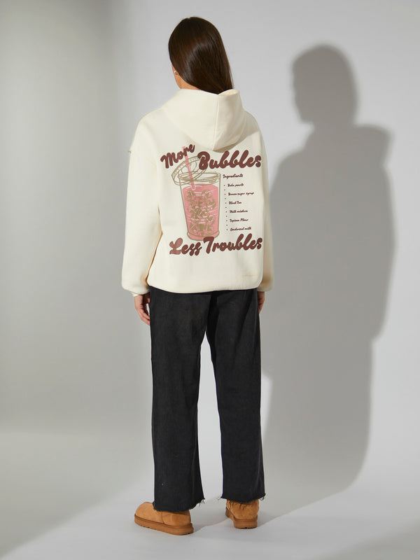 South Beach Core Hoodie In Cream