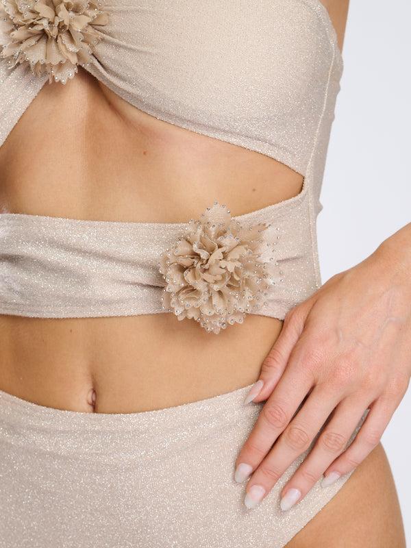 South Beach Florianne Swimsuit In Metallic Blush