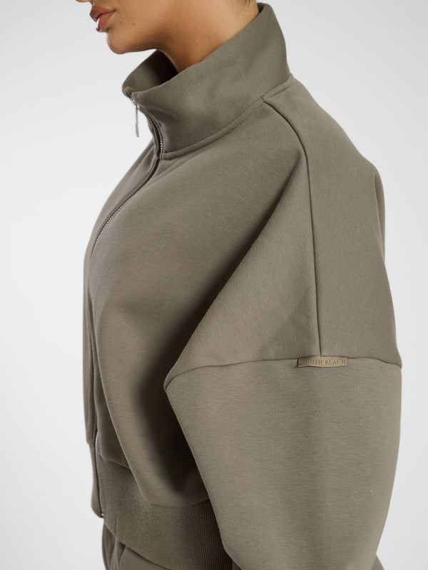 South Beach Funnel Jacket In Khaki