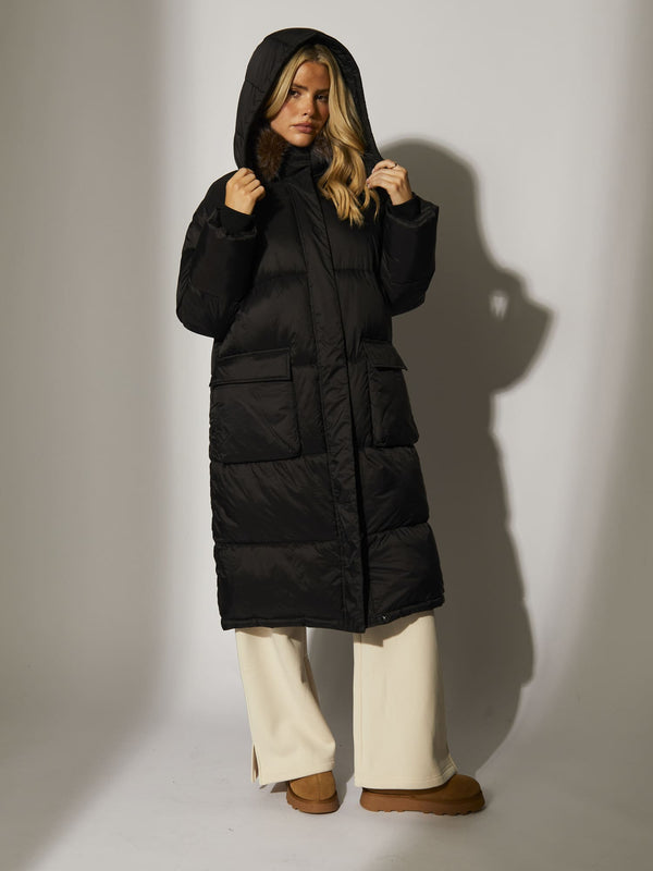South Beach Hawthorne Padded Coat In Black
