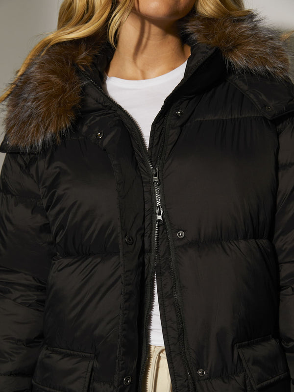 South Beach Hawthorne Padded Coat In Black