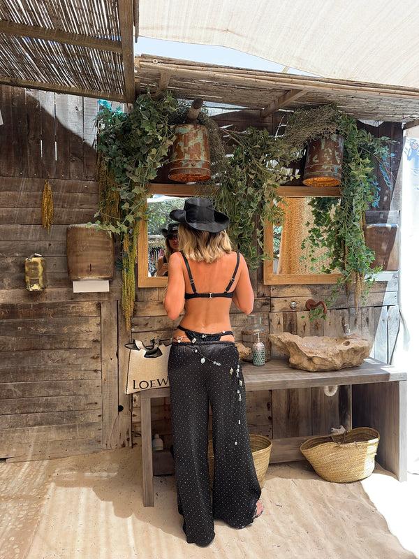 South Beach Isla Embellished Trousers In Black