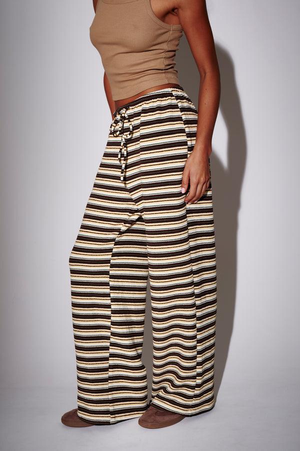 South Beach Laze Towelling Trousers In Yellow