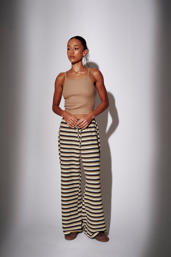 South Beach Laze Towelling Trousers In Yellow