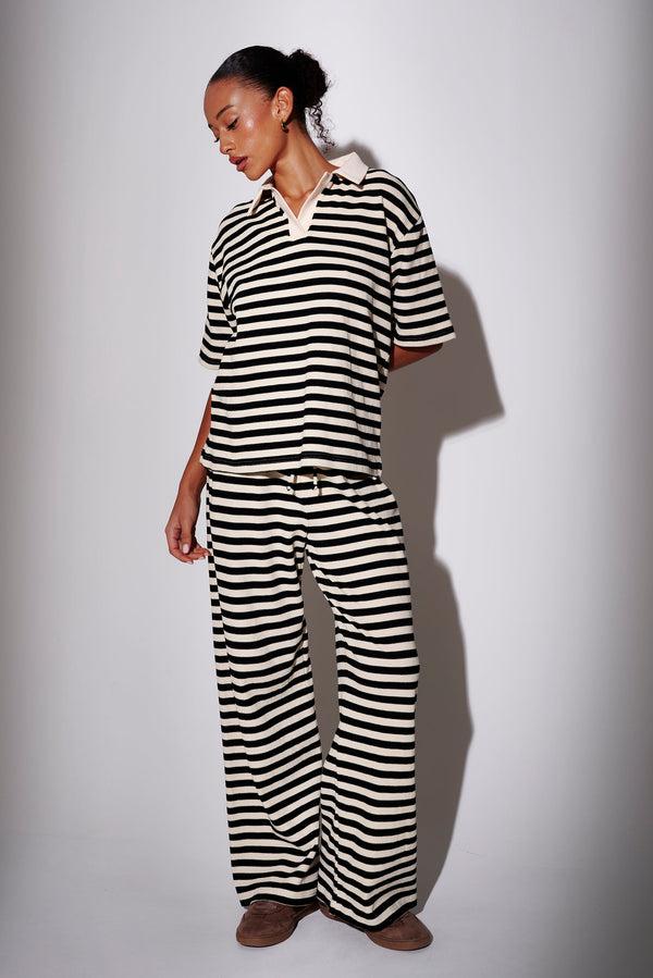 south beach Laze Waffle Trousers in Black