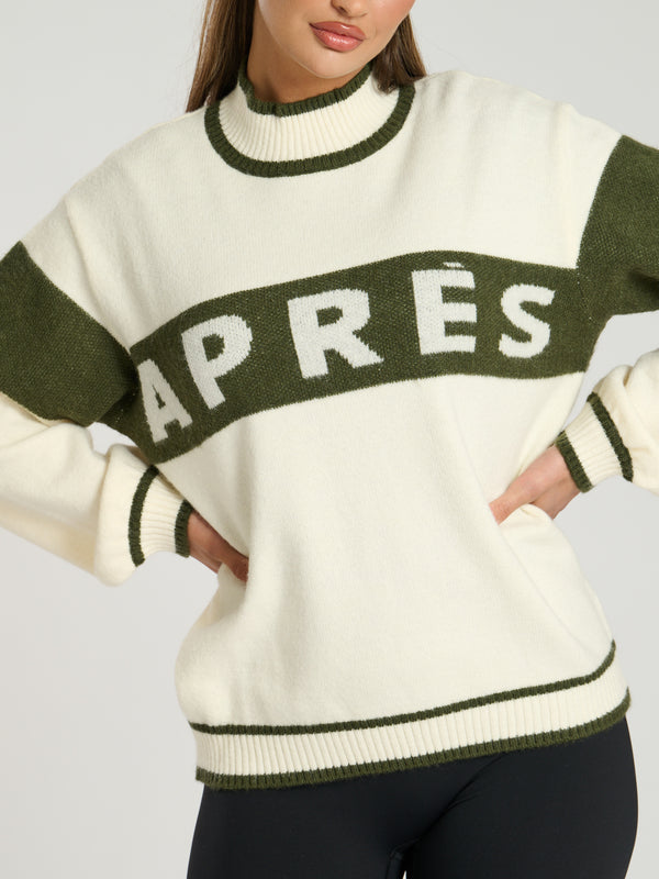 South Beach Lodge Après Jumper In Khaki