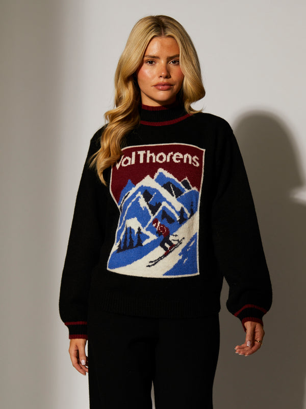 south beach Lodge Val Thorens Jumper in Black