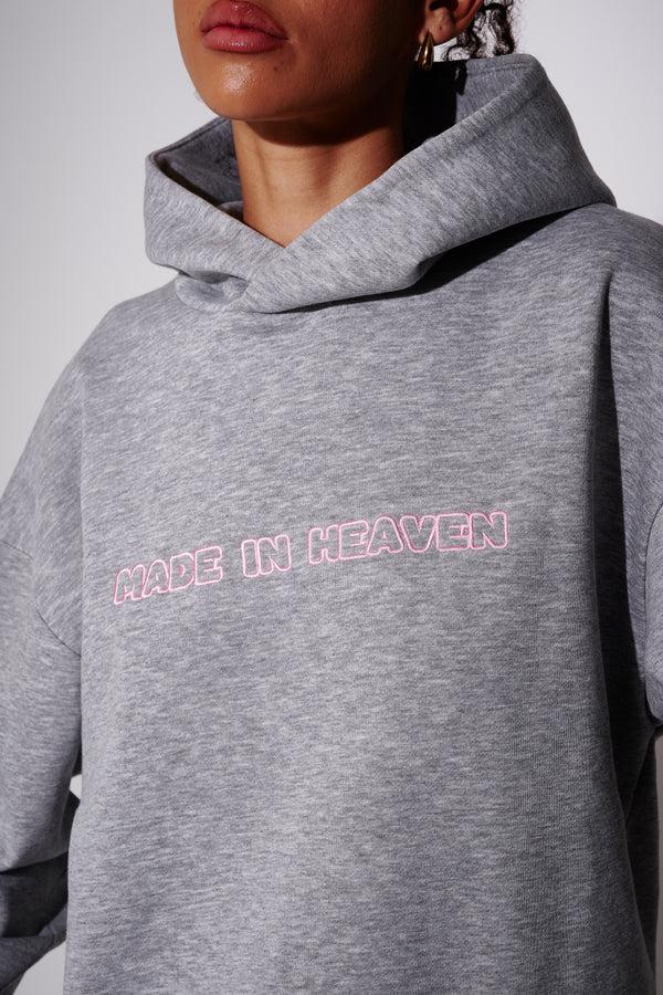 South Beach Made In Heaven Graphic Hoodie In Grey
