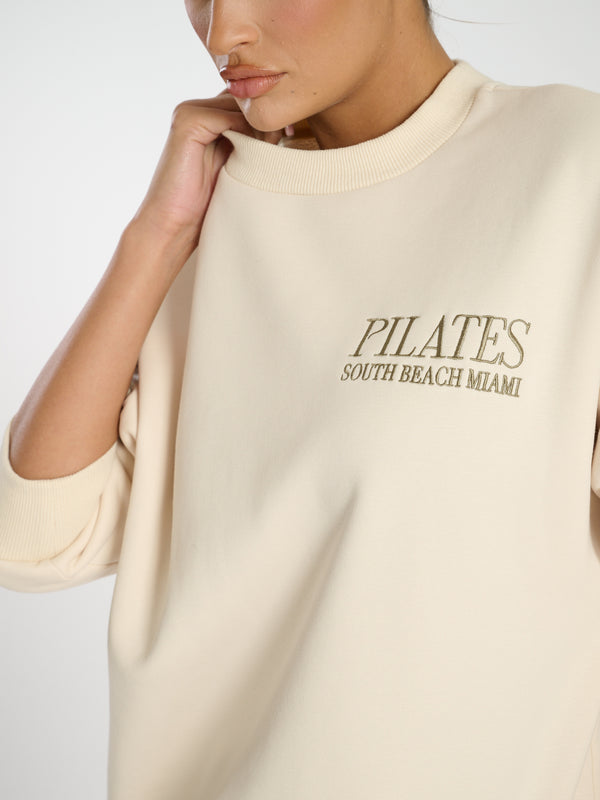 South Beach Mellow Sweater In Vanilla