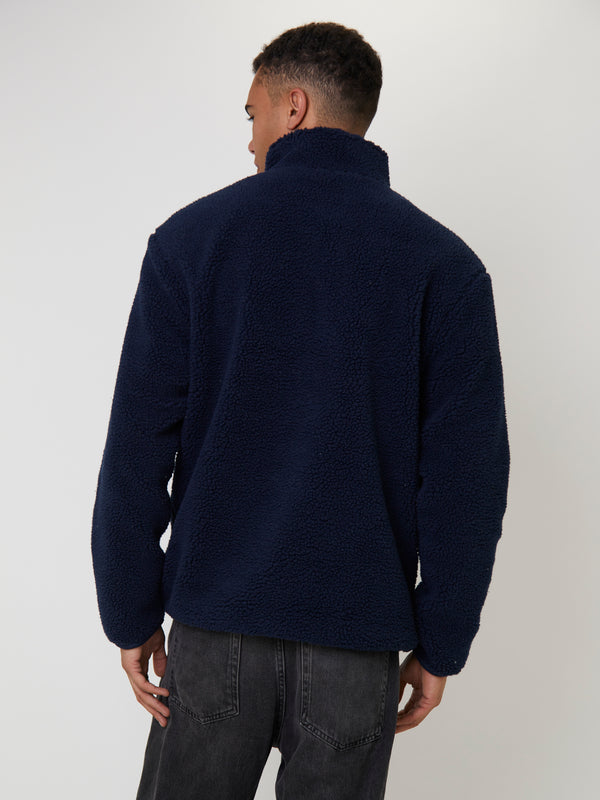 South Beach Men's Borg 1/4 Zip Jacket