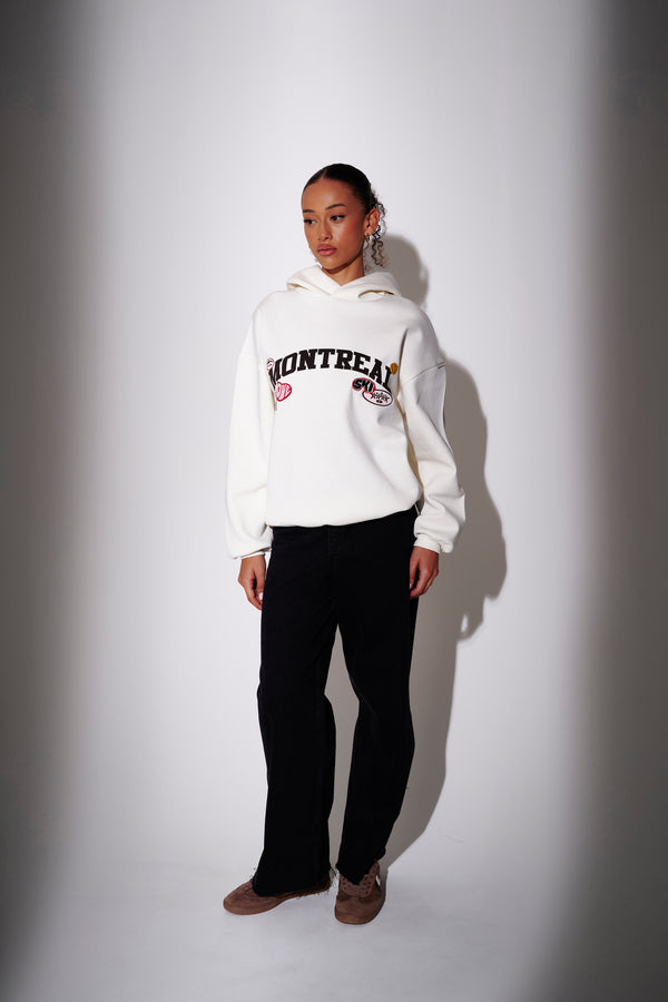 South Beach Montreal Graphic Hoodie In Cream