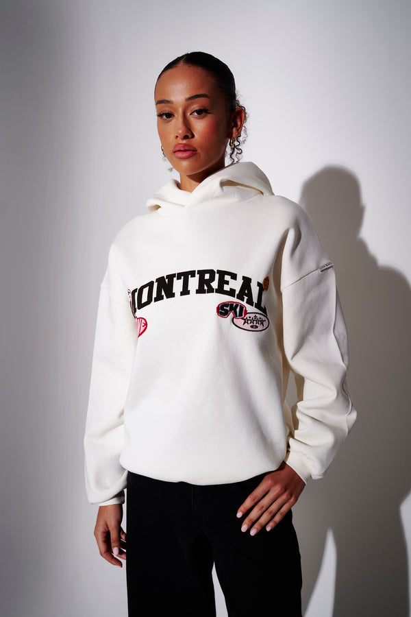 south beach Montreal Graphic Hoodie in Cream