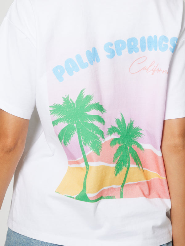 South Beach Palm Springs Oversized Tee In White
