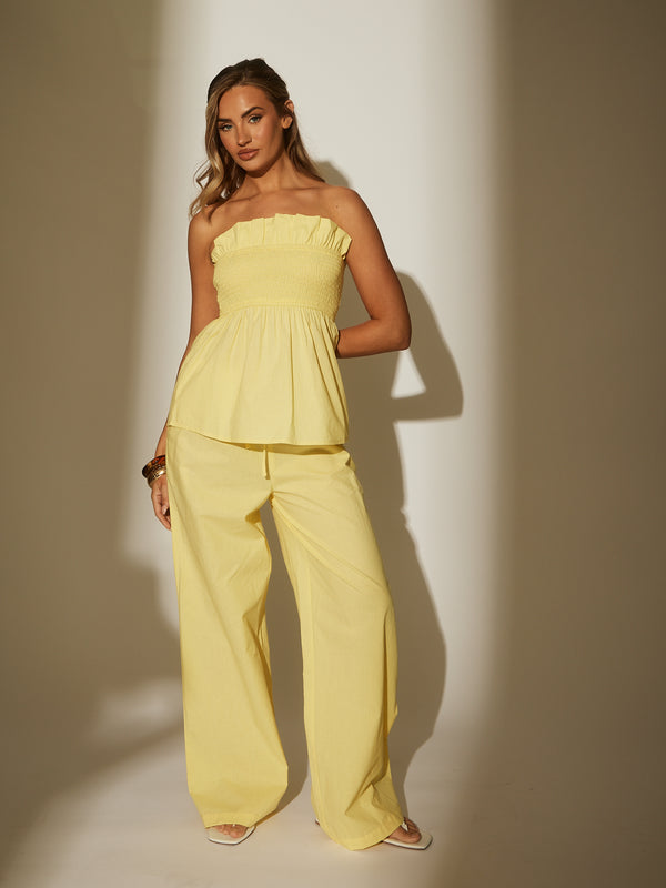 South Beach Porto Ruffle Top In Yellow