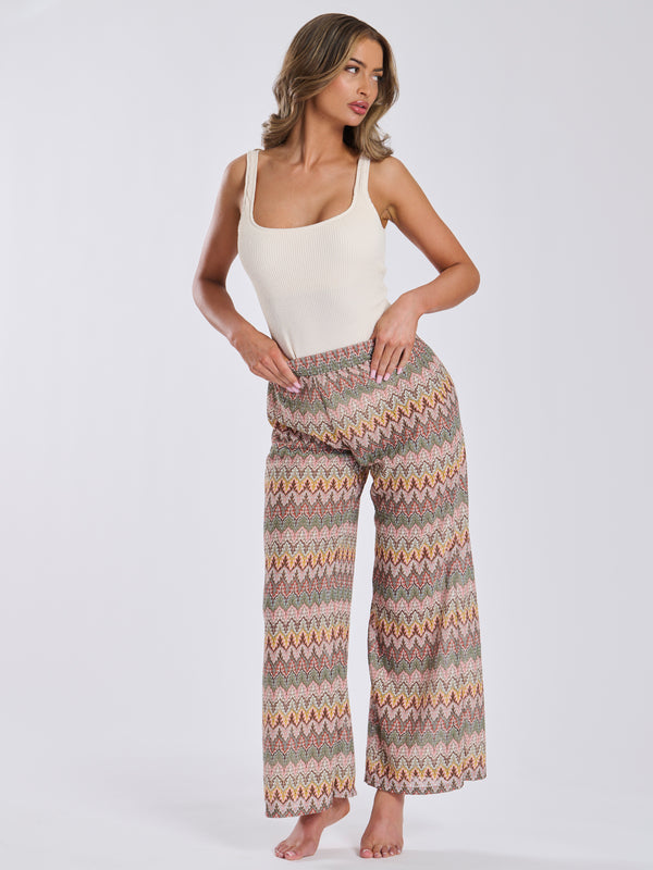 South Beach Praya Beach Trousers In Rustic Crochet