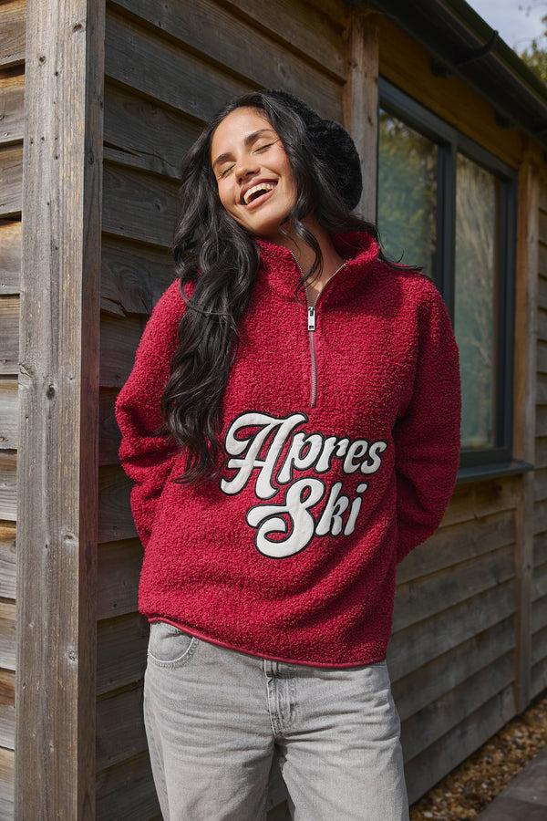 south beach Snowpeak Apres Ski 1/4 Zip in Burgundy