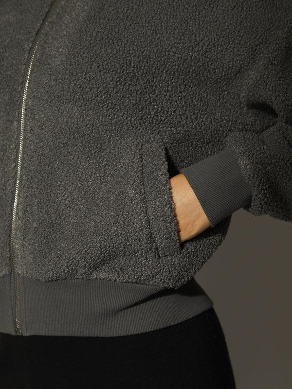 South Beach Storm Cropped Jacket In Grey