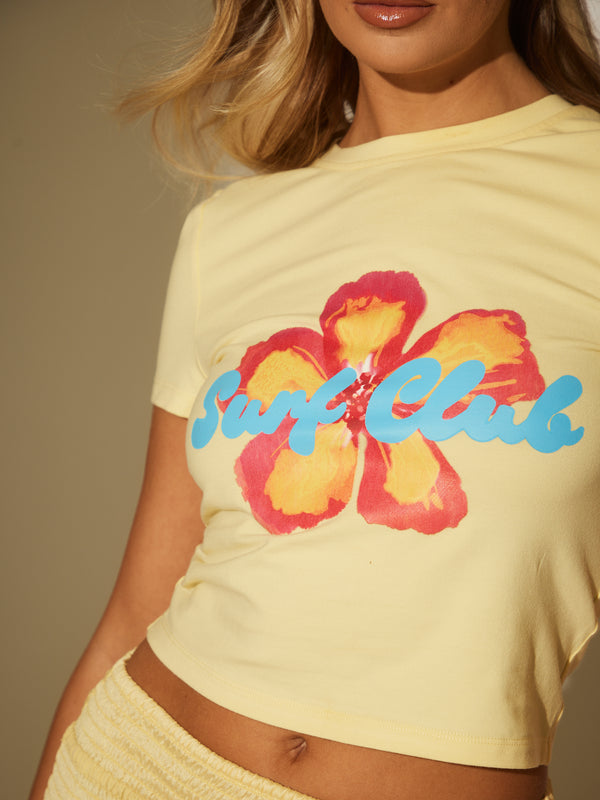 South Beach Sweetie Baby Tee In Yellow