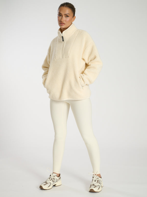 South Beach Teddy 1/4 Zip In Cream