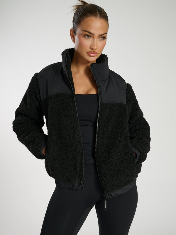 South Beach Teddy Jacket In Black