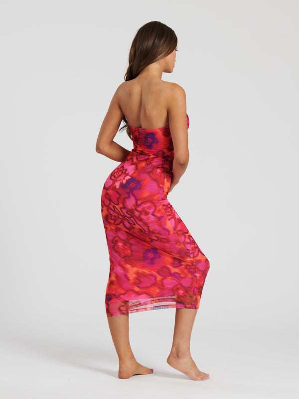 South Beach Sunkissed Soirã©E Multiwear Dress / Skirt In Raspberry