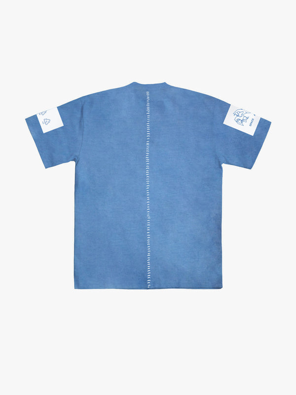 Space Available Artisan Mycelium Culture T-Shirt Indigo