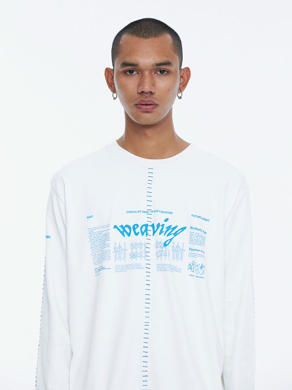 Space Available Artisan Weaving Long-Sleeve Natural