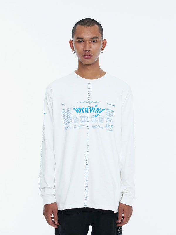 Space Available Artisan Weaving Long-Sleeve Natural