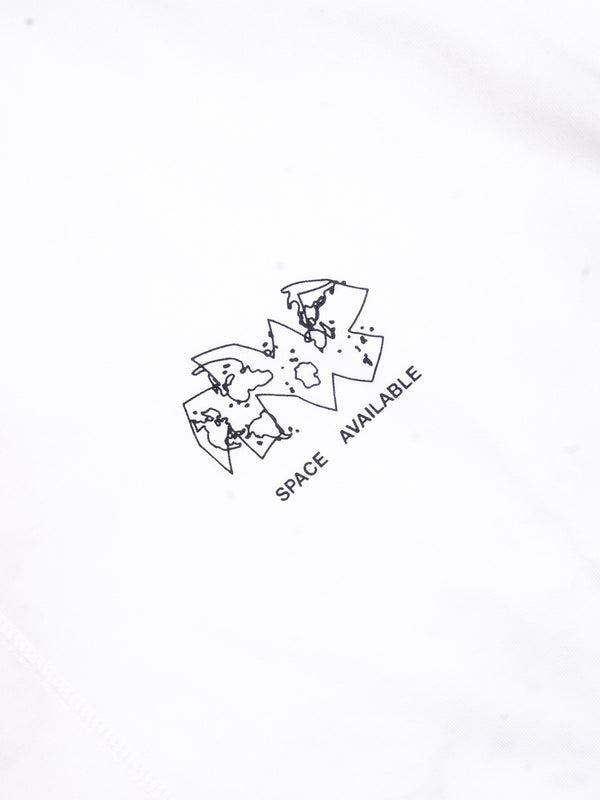 Space Available Blue Carbon System Embroidery Tee White