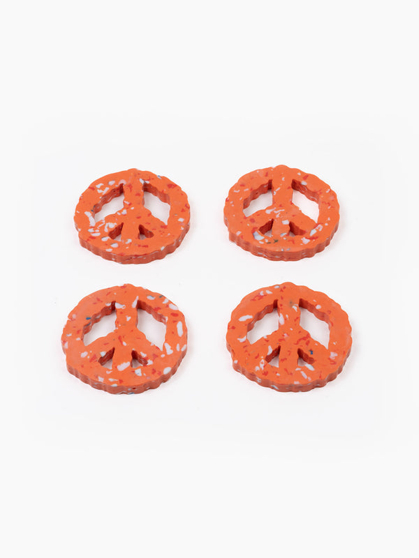 Space Available Clouded Peace Coaster Set Of 4 Orange