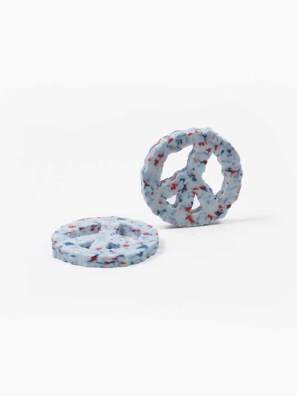 Space Available Clouded Peace Coaster Set Of 4 White