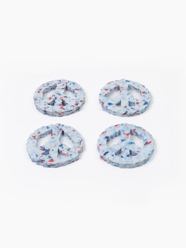 Space Available Clouded Peace Coaster Set Of 4 White