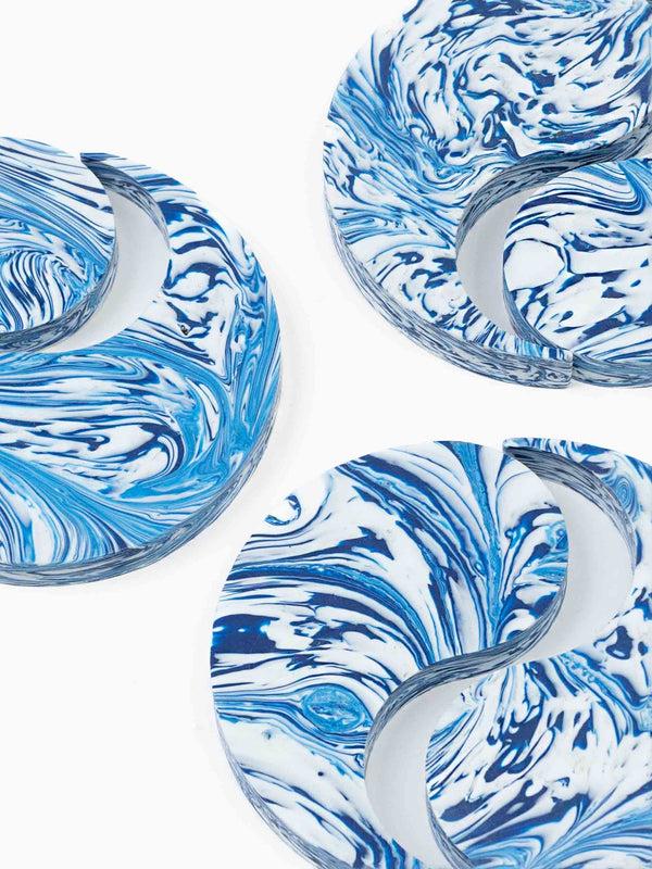 Space Available Dualism Recycled Plastic Coasters Set Of 4 Blue