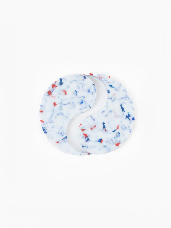 Space Available Dualism Recycled Plastic Coasters Set Of 4 White