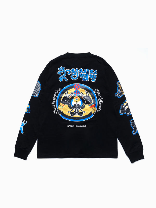 Space Available Natural System Long Sleeve Tee Black
