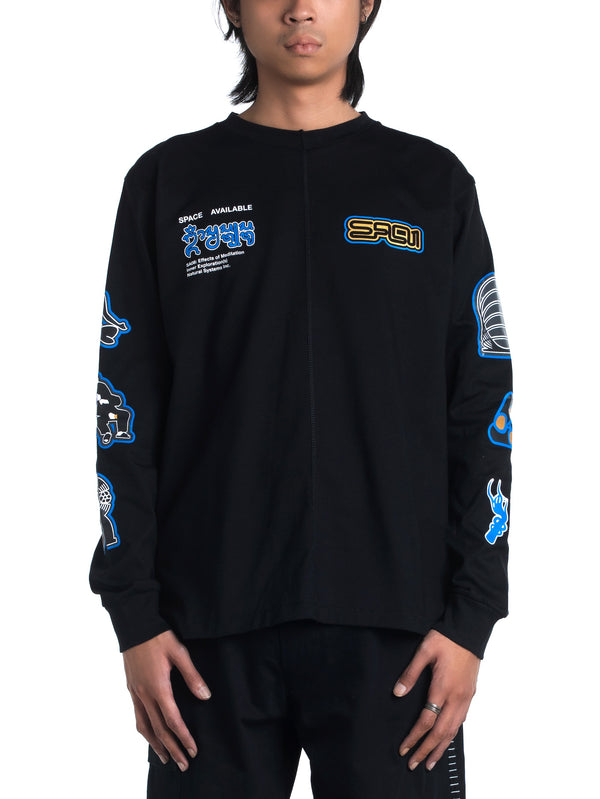 Space Available Natural System Long Sleeve Tee Black
