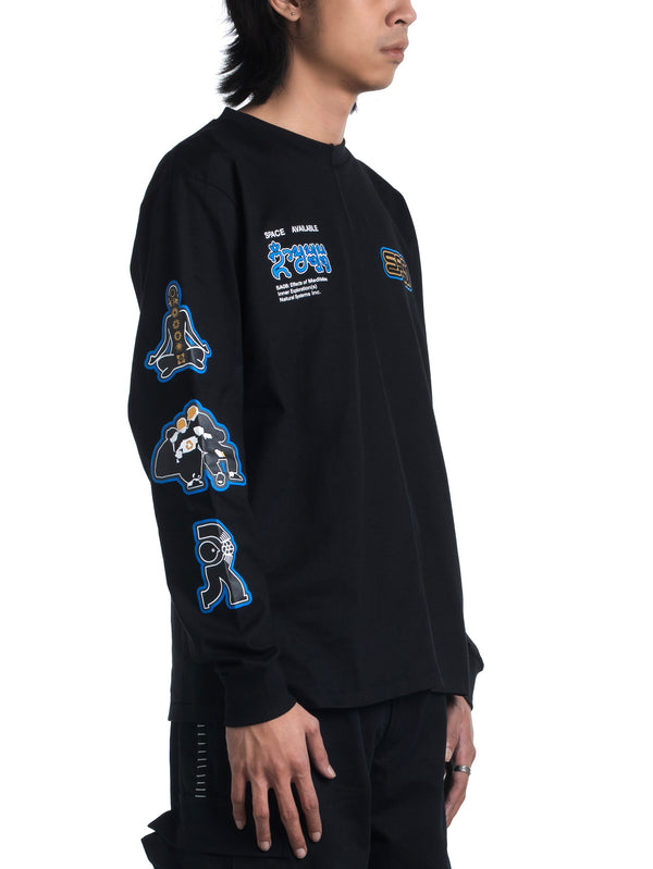 Space Available Natural System Long Sleeve Tee Black