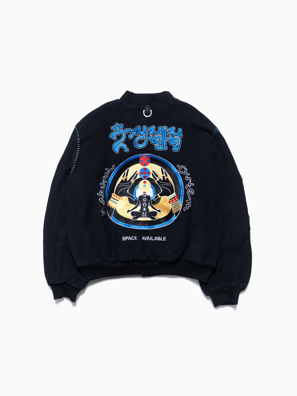 space Available Natural System Varsity Jacket Black