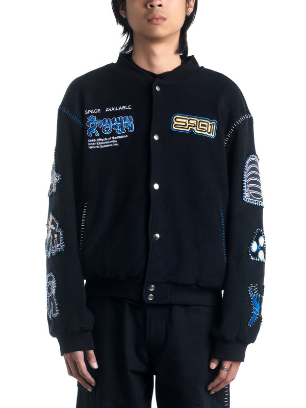 space Available Natural System Varsity Jacket Black