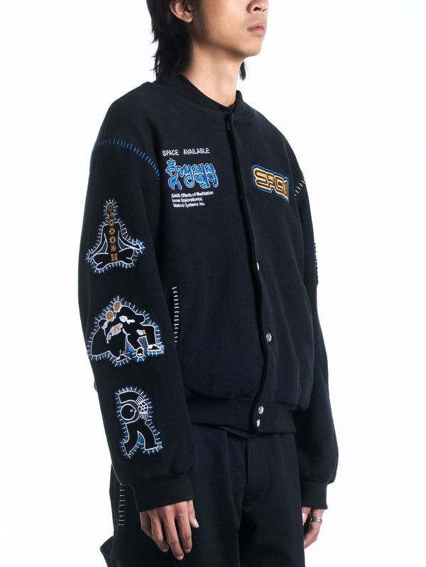 space Available Natural System Varsity Jacket Black