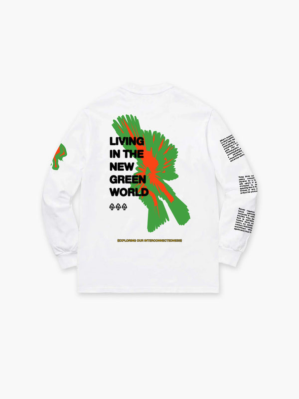 Space Available New Green World Long Sleeve T-Shirt White