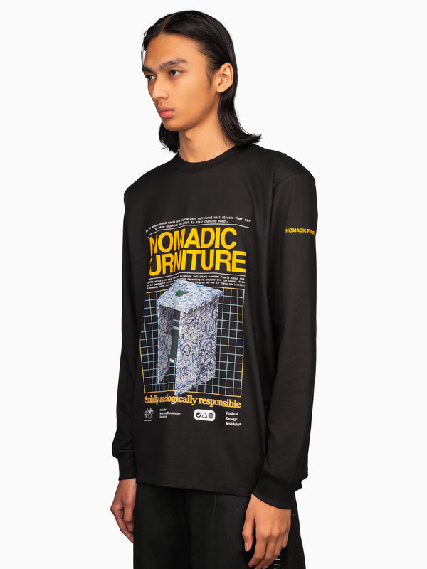 Space Available Nomadic Furniture Long Sleeve Tee Black