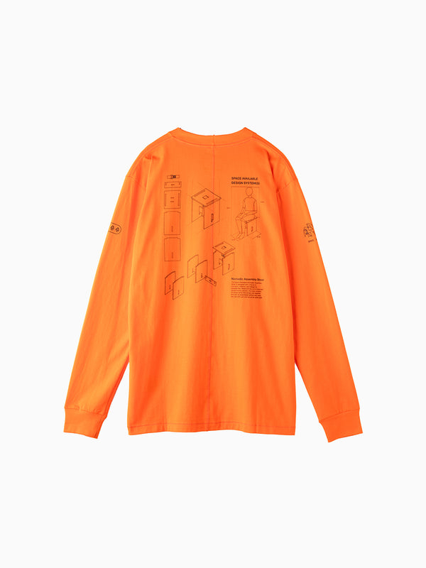 Space Available Nomadic Stool Long Sleeve Tee Orange